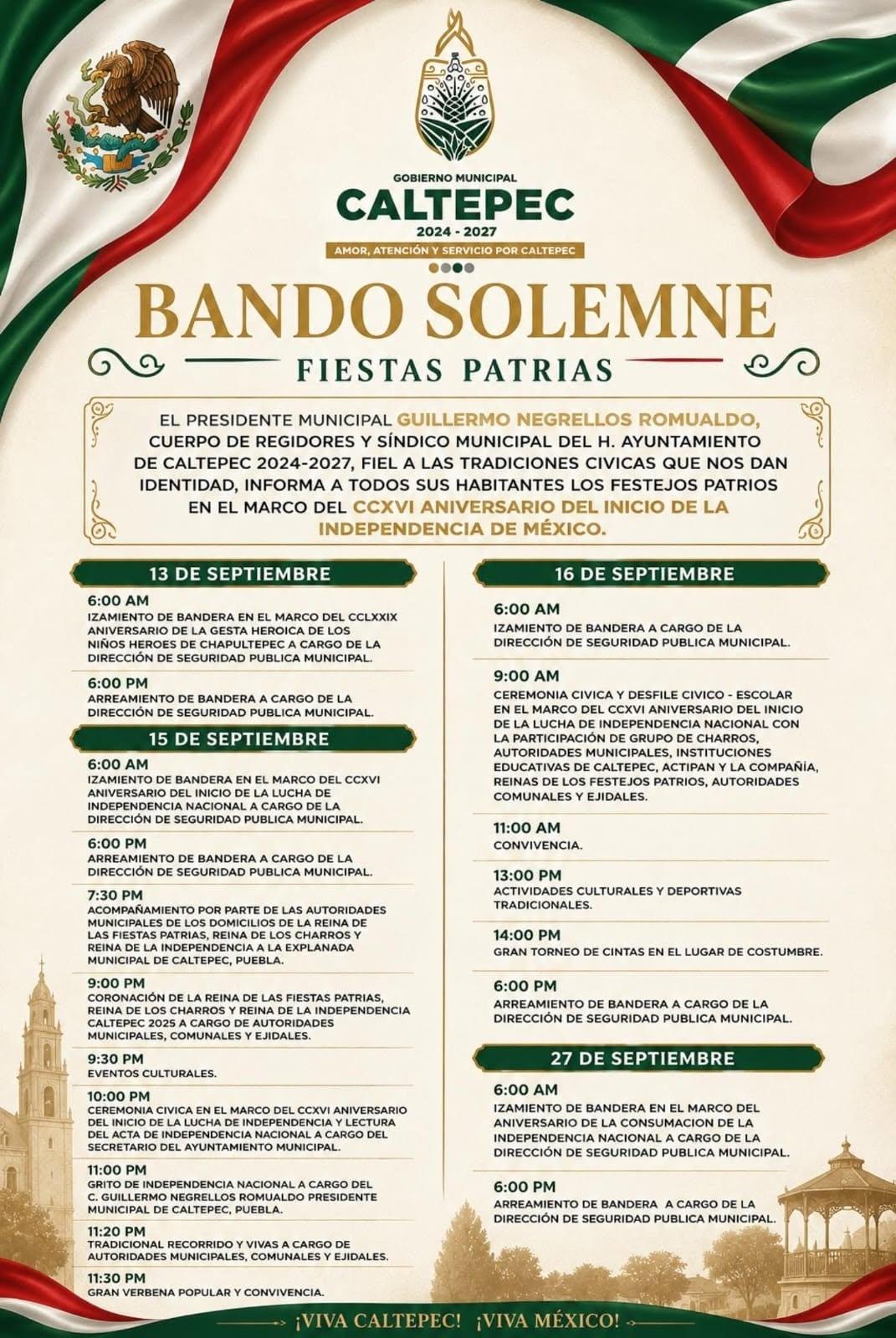 ¡Viva Caltepec! ¡Viva México!